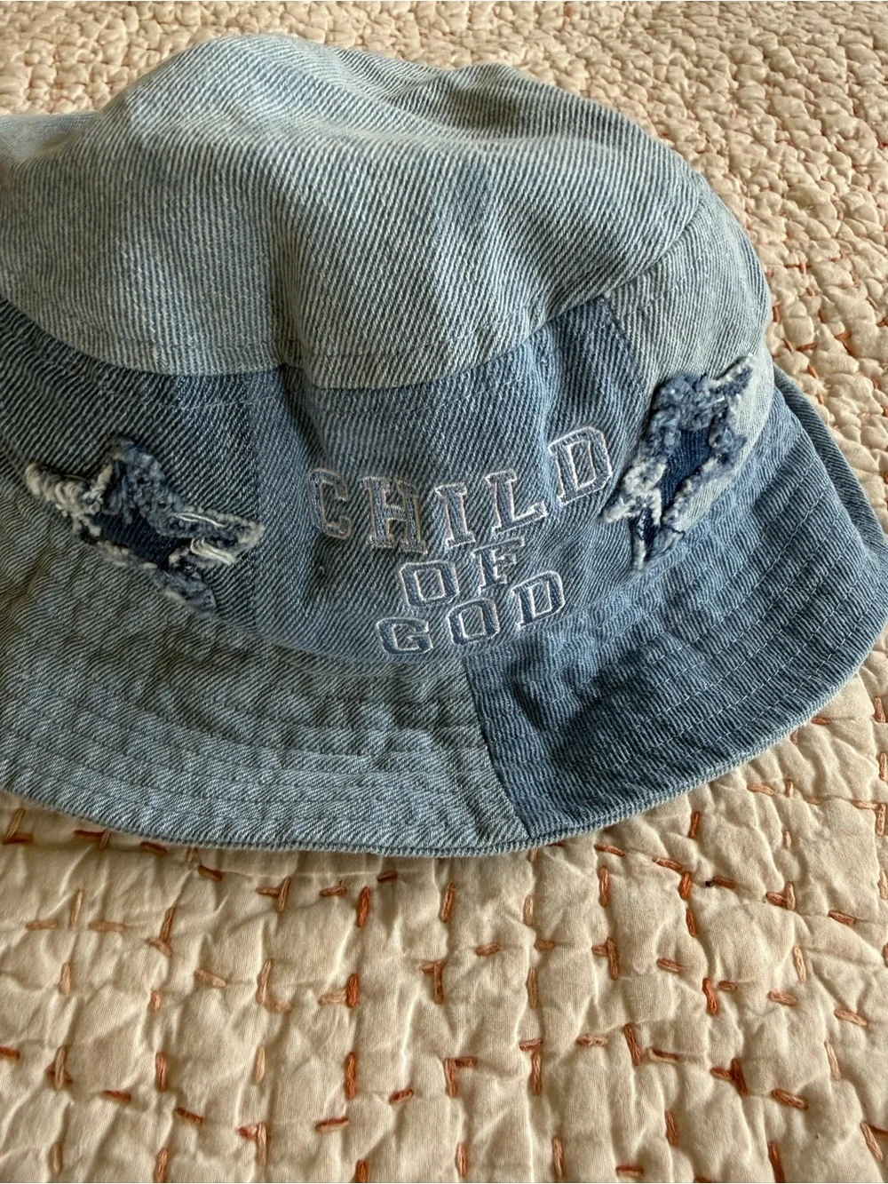 Kids denim bucket hat